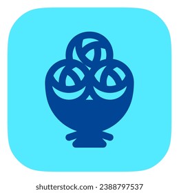 Bearbeitbare Blumenstrauß Vektorsymbol. Hochzeit, Valentin, Liebe, Feiern. Teil einer großen Icon-Set-Familie. Perfekt für Web- und App-Schnittstellen, Präsentationen, Infografiken usw.