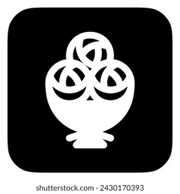 Icono de vector de ramo de flores editable. Boda, San Valentín, amor, celebración. Parte de una gran familia de iconos. Perfecto para interfaces web y aplicaciones, presentaciones, infografías, etc