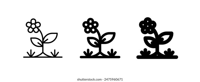 Editable flower vector icon. Gardening, landscaping, horticulture. Part of a big icon set family. Perfect for web and app interfaces, presentations, infographics, etc
