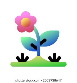 Icono de Vector de flores editable. Jardinería, paisajismo, horticultura. Parte de una gran familia de iconos. Perfecto para interfaces de Web y App, presentaciones, infografías, etc