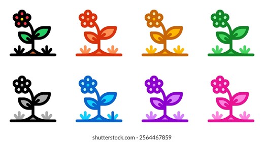 Editable flower vector icon. Gardening, landscaping, horticulture. Part of a big icon set family. Perfect for web and app interfaces, presentations, infographics, etc