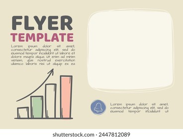 Editable flyer, advertisement, booklet template related to business and finance. Vector illustration of graph, diagram
