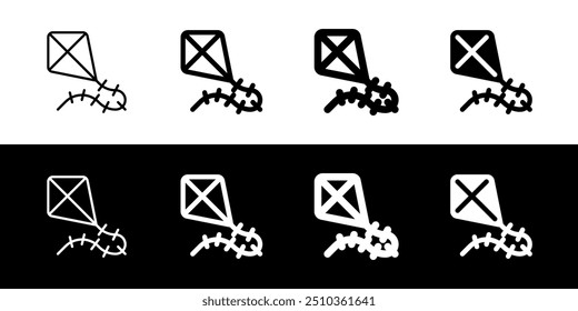 Ícone de vetor de pipa voadora editável. Parte de uma grande família de conjuntos de ícones. Perfeito para interfaces web e app, apresentações, infográficos, etc