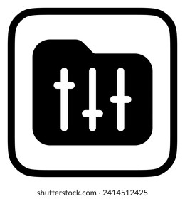Editable folder configuration vector icon. SEO, marketing, business. Part of a big icon set family. Perfect for web and app interfaces, presentations, infographics, etc