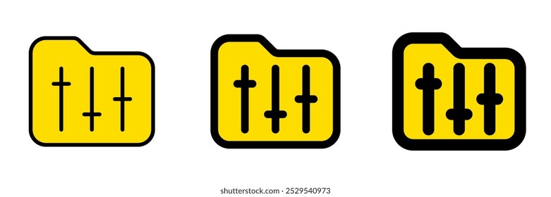 Editable folder configuration vector icon. SEO, marketing, business. Part of a big icon set family. Perfect for web and app interfaces, presentations, infographics, etc