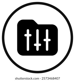 Editable folder configuration vector icon. SEO, marketing, business. Part of a big icon set family. Perfect for web and app interfaces, presentations, infographics, etc
