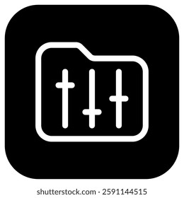 Editable folder configuration vector icon. SEO, marketing, business. Part of a big icon set family. Perfect for web and app interfaces, presentations, infographics, etc