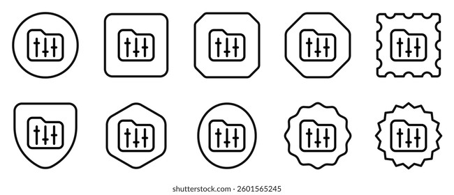 Editable folder configuration vector icon. SEO, marketing, business. Part of a big icon set family. Perfect for web and app interfaces, presentations, infographics, etc