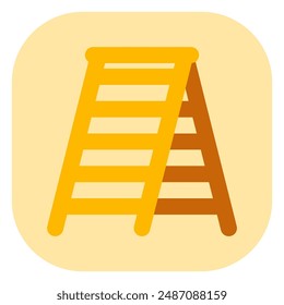 Editable folding ladder, step, stepladder vector icon. Construction, tools, industry. Part of a big icon set family. Perfect for web and app interfaces, presentations, infographics, etc