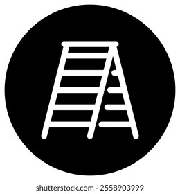 Editable folding ladder, step, stepladder vector icon. Construction, tools, industry. Part of a big icon set family. Perfect for web and app interfaces, presentations, infographics, etc