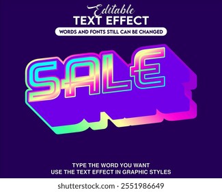 Editable font effect sale style