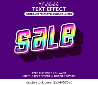 Editable font effect sale theme style