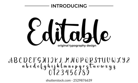 Pincel con estilo pintado con letras mayúsculas del Vector, alfabeto, tipografía