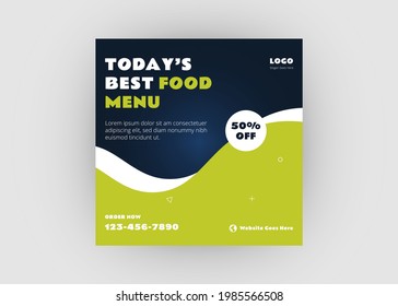 Editable Food Bank Social Media Post Template. Food Truck Social Media Post Template. Restaurant Food Promotion Social Media Post Design.