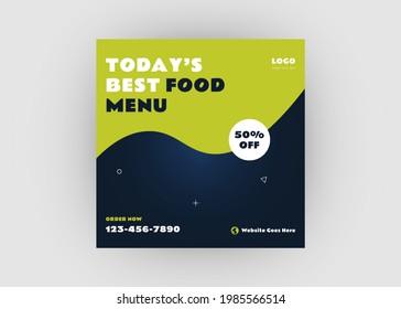 Editable Food Bank Social Media Post Template. Food Truck Social Media Post Template. Restaurant Food Promotion Social Media Post Design.