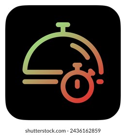 Editable food cooking time, serving time, delivery time vector icon. Part of a big icon set family. Perfect for web and app interfaces, presentations, infographics, etc