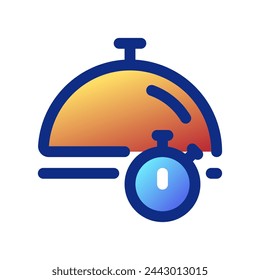 Tiempo de cocción de alimentos editable, tiempo de servir, tiempo de entrega icono de vector. Parte de una gran familia de iconos. Perfecto para interfaces web y aplicaciones, presentaciones, infografías, etc