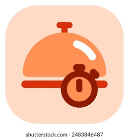 Editable food cooking time, serving time, delivery time vector icon. Part of a big icon set family. Perfect for web and app interfaces, presentations, infographics, etc