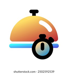 Editable food cooking time, serving time, delivery time vector icon. Part of a big icon set family. Perfect for web and app interfaces, presentations, infographics, etc