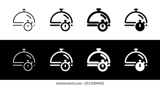 Editable food cooking time, serving time, delivery time vector icon. Part of a big icon set family. Perfect for web and app interfaces, presentations, infographics, etc