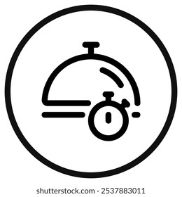 Tiempo de cocción de alimentos editable, tiempo de servicio, ícono de Vector de tiempo de entrega. Parte de una gran familia de iconos. Perfecto para interfaces de Web y App, presentaciones, infografías, etc