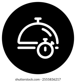 Editable food cooking time, serving time, delivery time vector icon. Part of a big icon set family. Perfect for web and app interfaces, presentations, infographics, etc