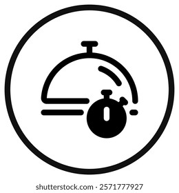 Editable food cooking time, serving time, delivery time vector icon. Part of a big icon set family. Perfect for web and app interfaces, presentations, infographics, etc