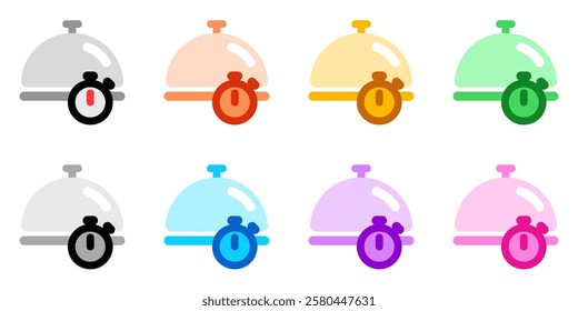 Editable food cooking time, serving time, delivery time vector icon. Part of a big icon set family. Perfect for web and app interfaces, presentations, infographics, etc