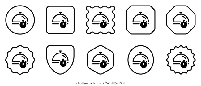 Editable food cooking time, serving time, delivery time vector icon. Part of a big icon set family. Perfect for web and app interfaces, presentations, infographics, etc