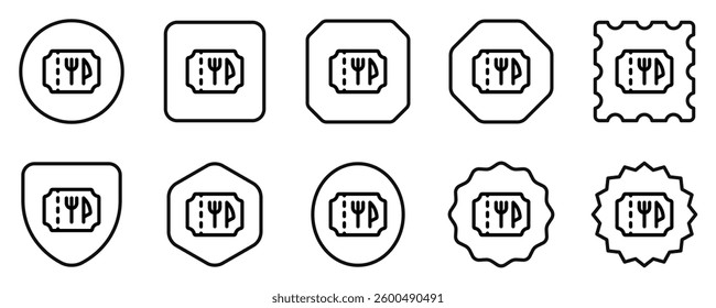 Editable food coupon ticket discount sale vector icon. Part of a big icon set family. Perfect for web and app interfaces, presentations, infographics, etc