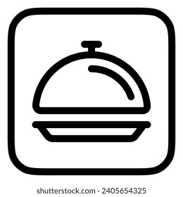 Editable food cover, serving vector icon. Food, restaurant. Part of a big icon set family. Perfect for web and app interfaces, presentations, infographics, etc