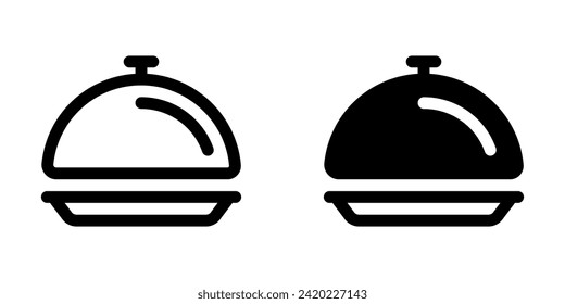 Editable food cover, serving vector icon. Food, restaurant. Part of a big icon set family. Perfect for web and app interfaces, presentations, infographics, etc