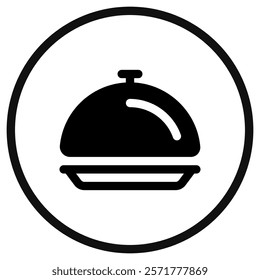Editable food cover, serving vector icon. Food, restaurant. Part of a big icon set family. Perfect for web and app interfaces, presentations, infographics, etc