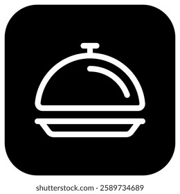 Editable food cover, serving vector icon. Food, restaurant. Part of a big icon set family. Perfect for web and app interfaces, presentations, infographics, etc