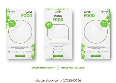 Editable food menu banner social media templates post and story. Perfect for promotions and marketing on social media.