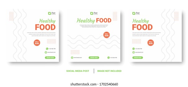 Editable food menu banner social media templates post and story. Perfect for promotions and marketing on social media.