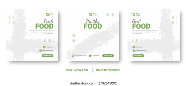 Editable food menu banner social media templates post and story. Perfect for promotions and marketing on social media.