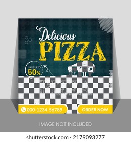 Editable Food and Restaurant Social Media Post Template Design. Social media banner for food business. Food social media template. Usable for social media, story and web internet ads.