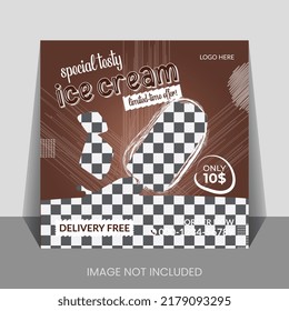 Editable Food and Restaurant Social Media Post Template Design. Social media banner for food business. Food social media template. Usable for social media, story and web internet ads.