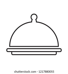 editable food service vector icon, modern design, outline style, black and white color 