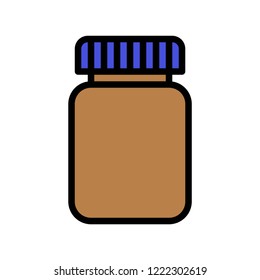 editable food storage container stroke icon.