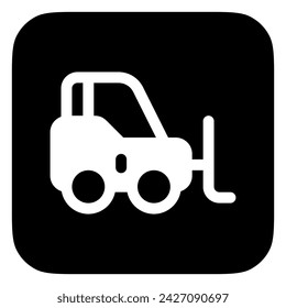 Editierbares Gabelstapler-Vektor-Symbol. Fahrzeuge, Transport, Reisen. Teil einer großen Icon-Set-Familie. Perfekt für Web- und App-Schnittstellen, Präsentationen, Infografiken usw