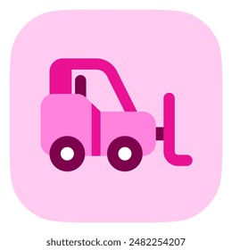 Editierbares Gabelstapler-Vektorgrafik-Symbol. Fahrzeuge, Transport, Reisen. Teil einer großen Icon-Set-Familie. Ideal für Web- und App-Interfaces, Präsentationen, Infografiken usw