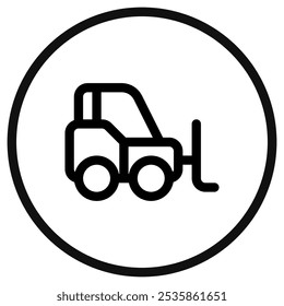 Editable forklift vector icon. Vehicles, transportation, travel. Part of a big icon set family. Perfect for web and app interfaces, presentations, infographics, etc