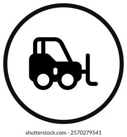 Editable forklift vector icon. Vehicles, transportation, travel. Part of a big icon set family. Perfect for web and app interfaces, presentations, infographics, etc