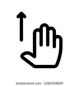 Editable four fingers swipe up vector icon. Part of a big icon set family. Perfect for web and app interfaces, presentations, infographics, etc