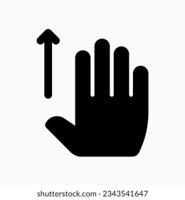 Bearbeitbare vier Finger schwimmen die Vektorsymbol. Teil einer großen Icon-Set-Familie. Perfekt für Web- und App-Schnittstellen, Präsentationen, Infografiken usw.