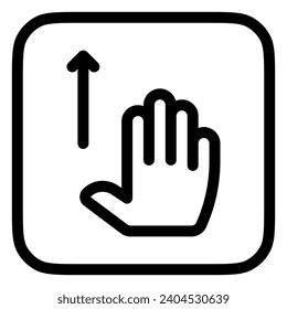 Editable four fingers swipe up vector icon. Part of a big icon set family. Perfect for web and app interfaces, presentations, infographics, etc