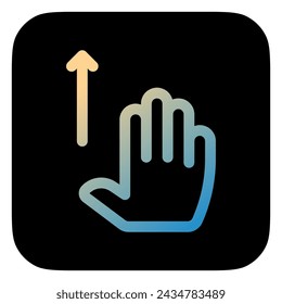 Editable four fingers swipe up vector icon. Part of a big icon set family. Perfect for web and app interfaces, presentations, infographics, etc