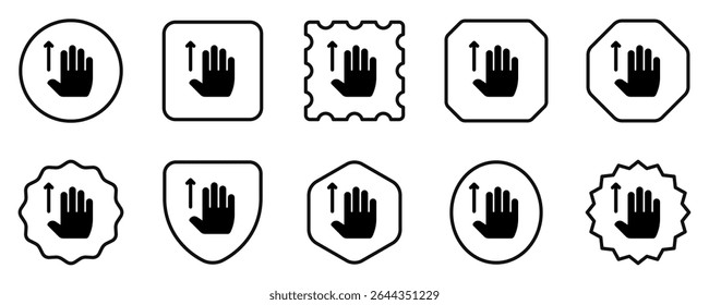 Editable four fingers swipe up vector icon. Part of a big icon set family. Perfect for web and app interfaces, presentations, infographics, etc
